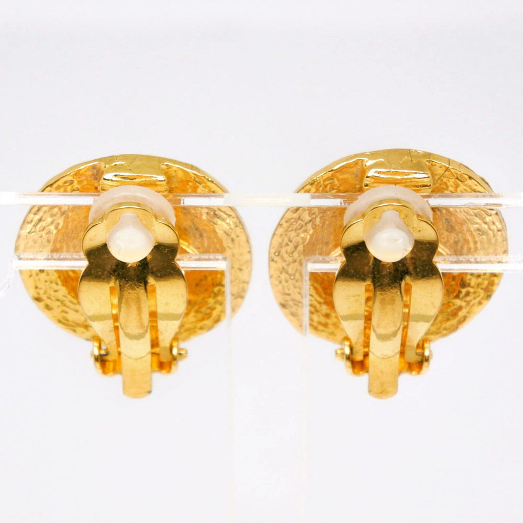 Chanel CC Logo Vintage Gold Plated Earrings — view 3