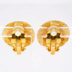 Chanel CC Logo Vintage Gold Plated Earrings — view 3