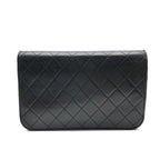 Chanel CC Logo Quilted Push Lock Chain Shoulder Bag Leather Black — view 3