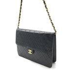 Chanel Shoulder Bag Chain Gold Vintage Quilted Black — view 2
