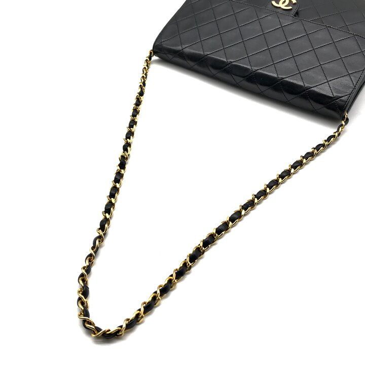 Chanel Shoulder Bag Chain Gold Vintage Quilted Black — view 7