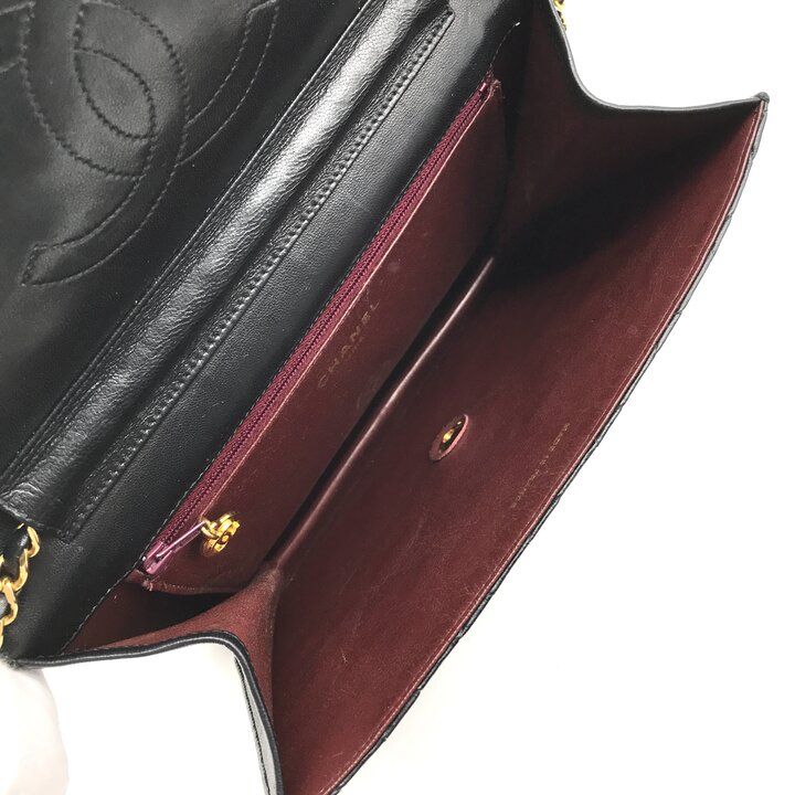 Chanel Shoulder Bag Chain Gold Vintage Quilted Black — view 9