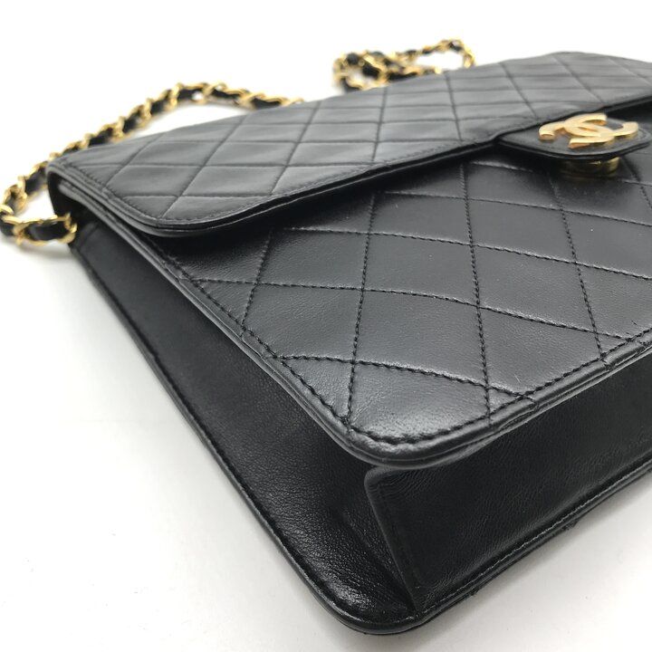 Chanel Shoulder Bag Chain Gold Vintage Quilted Black — view 6