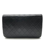 Chanel CC Logo Quilted Leather Push Lock Chain Shoulder Bag Black — view 3