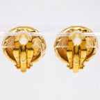 Chanel CC Logo Vintage Gold Plated Earrings — view 3