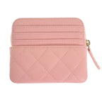 Chanel Classic Zip Coin Purse Mini Wallet Caviar Leather Pink Quilted CC Logo — view 3