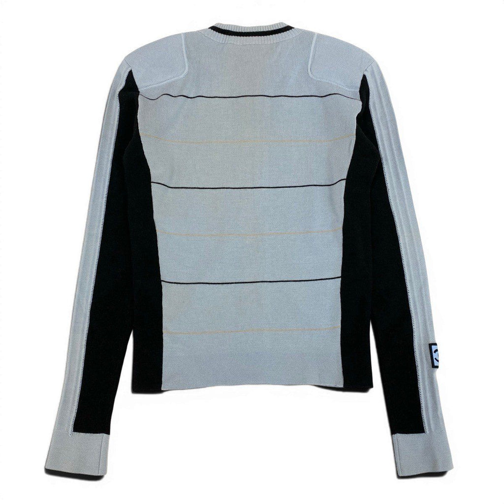 Chanel CC Logo Zip Up Knit Jacket CC Zip Up 38 Light Blue — view 3