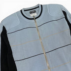 Chanel CC Logo Zip Up Knit Jacket CC Zip Up 38 Light Blue — view 4
