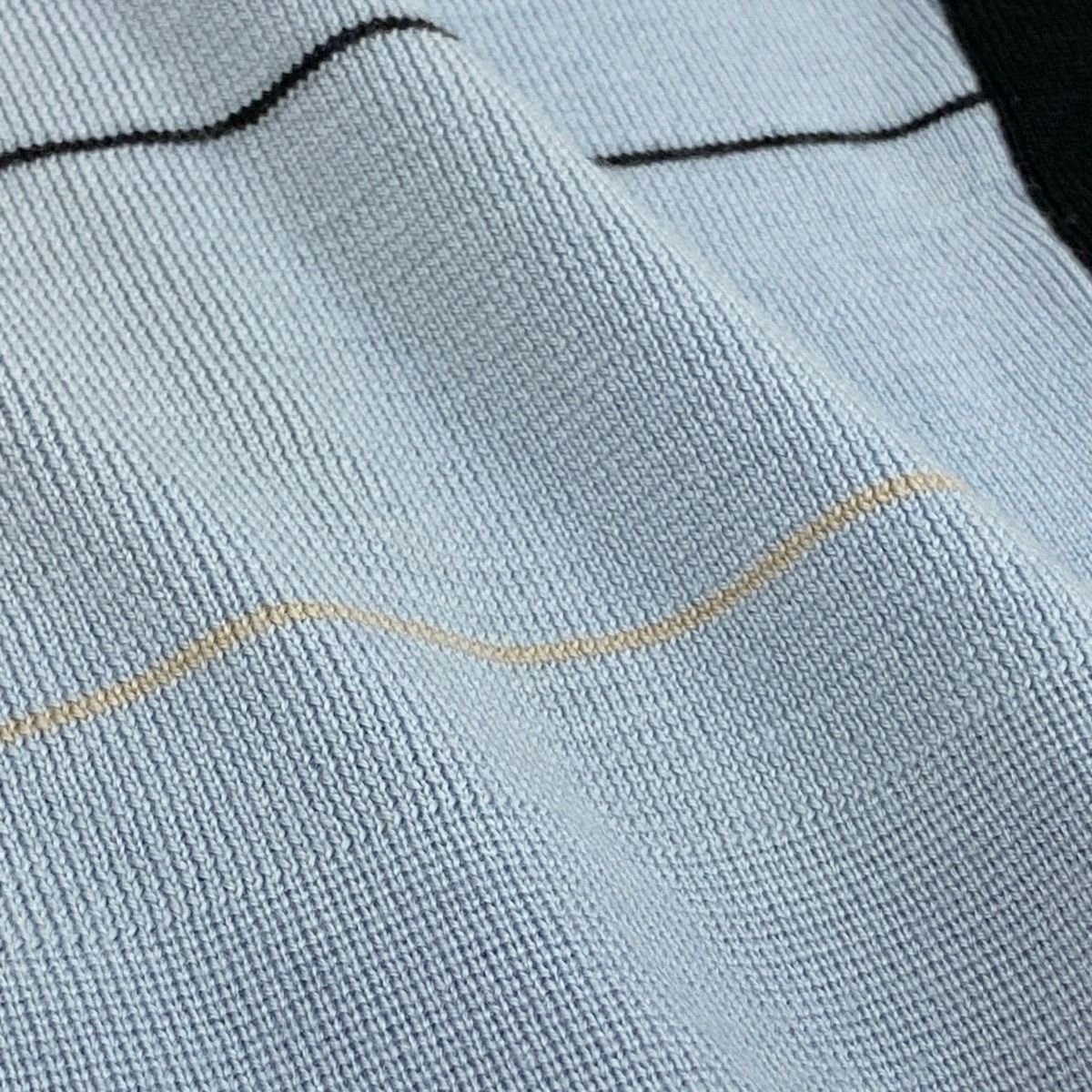 Chanel CC Logo Zip Up Knit Jacket CC Zip Up 38 Light Blue — view 7