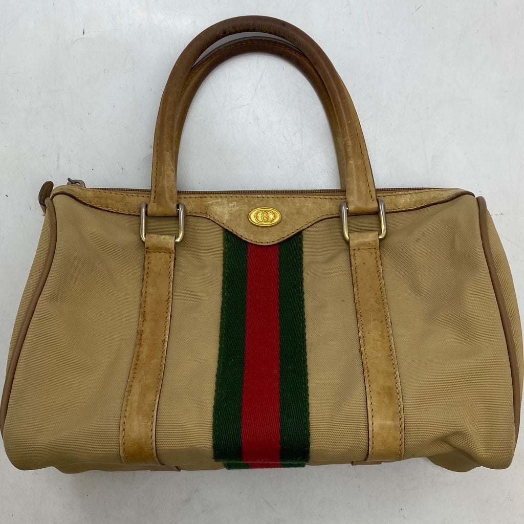 Gucci Vintage Sherry Line Hand Bag Camel — view 9