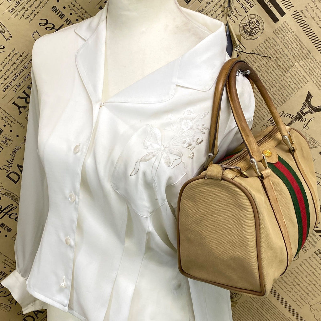 Gucci Vintage Sherry Line Hand Bag Camel — view 3