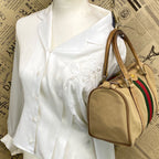 Gucci Vintage Sherry Line Hand Bag Camel — view 3