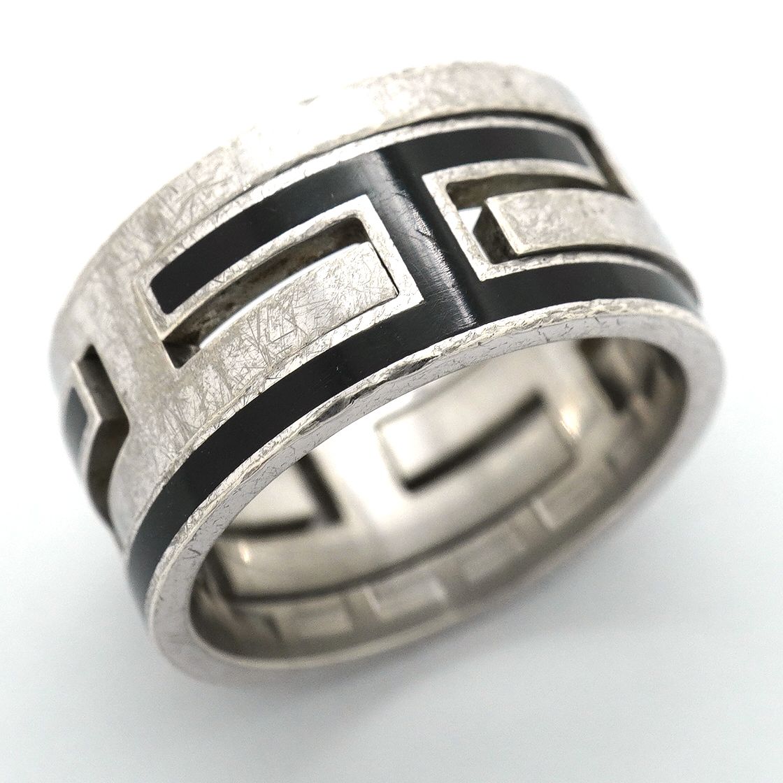 Hermes Ring Moubouche 925 Sterling Silver Black — view 8