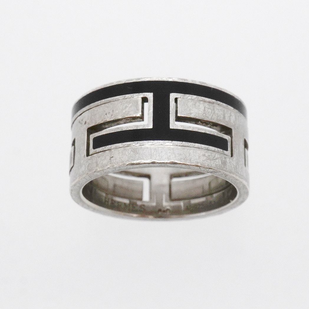 Hermes Ring Moubouche 925 Sterling Silver Black — view 2