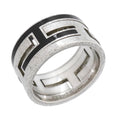 Hermes Ring Moubouche 925 Sterling Silver Black