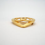 Chanel Brooch Vintage CC Logo Heart Motif Gold Plated — view 3