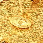 Chanel Brooch Vintage CC Logo Diamond Gold Plated — view 4
