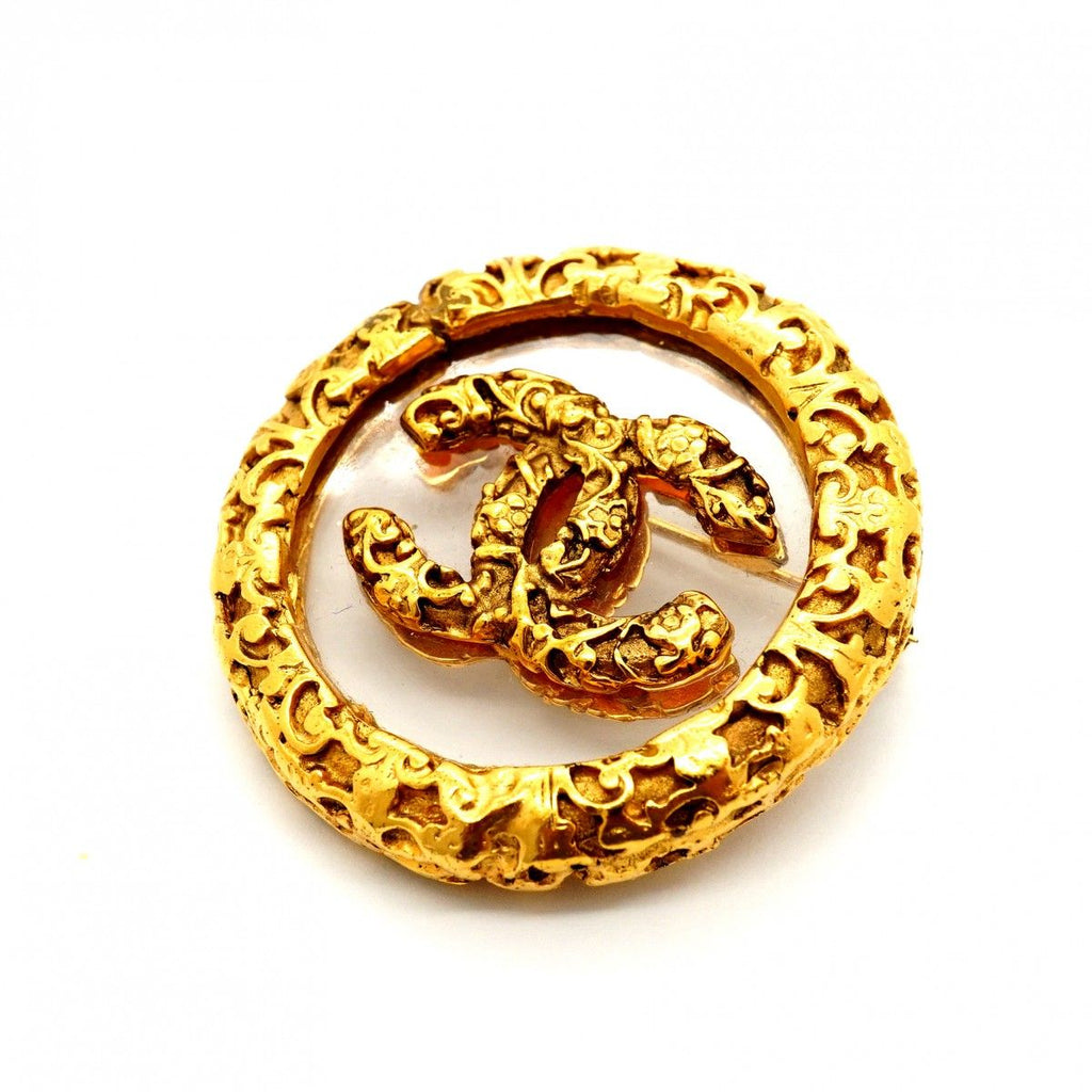 Chanel Brooch Vintage CC Logo Round — view 2