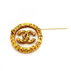 Chanel Brooch Vintage CC Logo Round — view 6