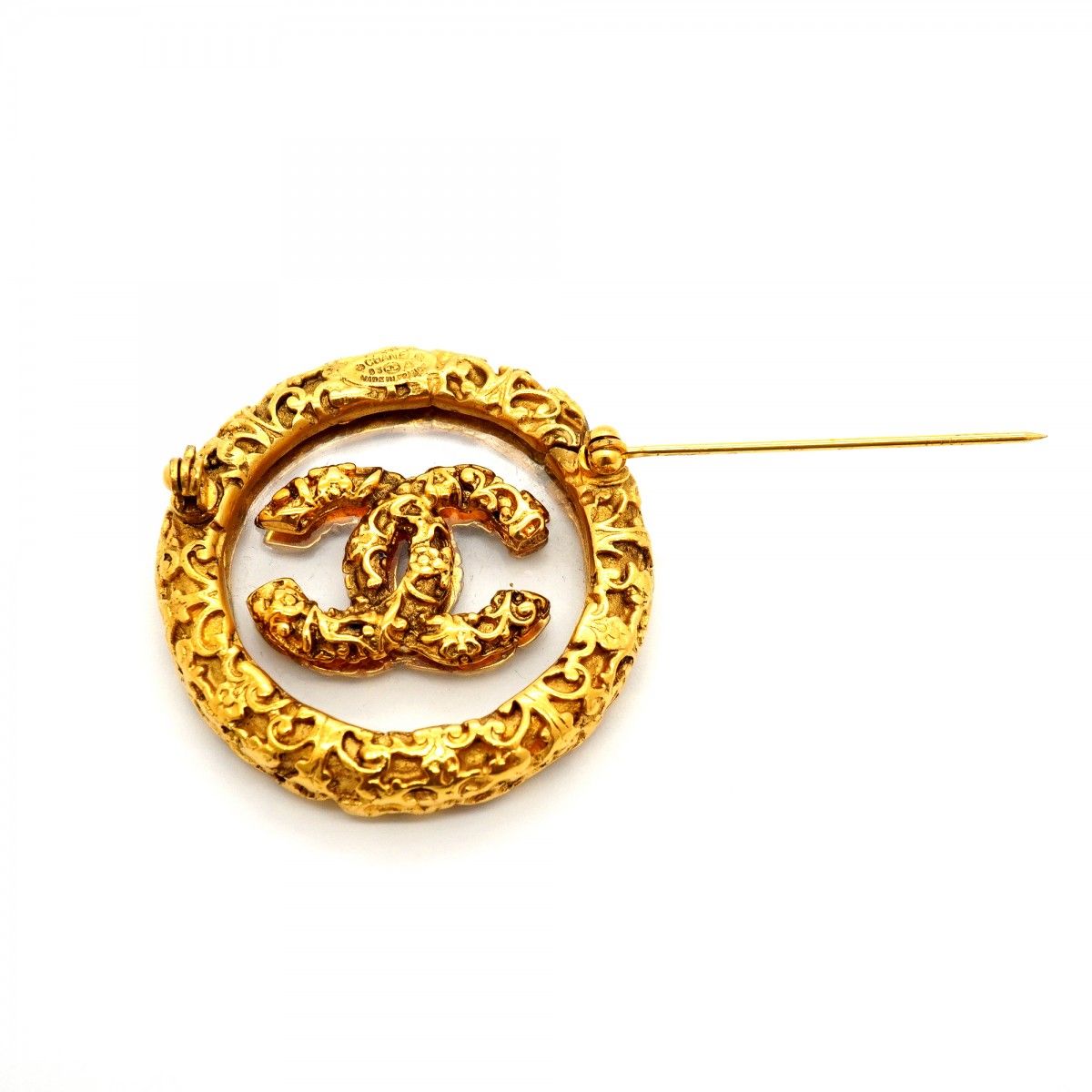Chanel Brooch Vintage CC Logo Round — view 6
