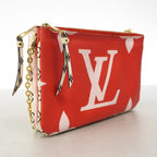 Louis Vuitton Shoulder Bag Monogram Giant Pochette Double Zip Red Pink — view 2