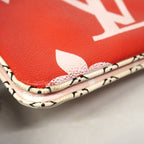 Louis Vuitton Shoulder Bag Monogram Giant Pochette Double Zip Red Pink — view 7
