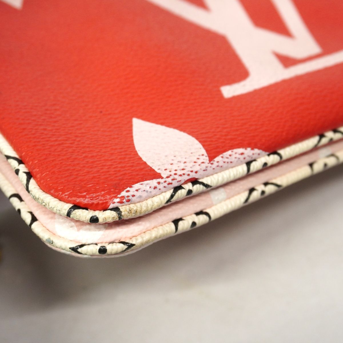 Louis Vuitton Shoulder Bag Monogram Giant Pochette Double Zip Red Pink — view 7