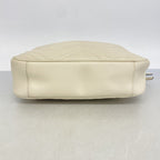 Gucci Shoulder Bag GG Marmont Leather White Gold — view 3