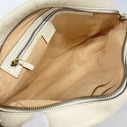 Gucci Shoulder Bag GG Marmont Leather White Gold — view 4