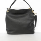 Gucci Shoulder Bag Soho Leather Black Champagne Gold — view 8