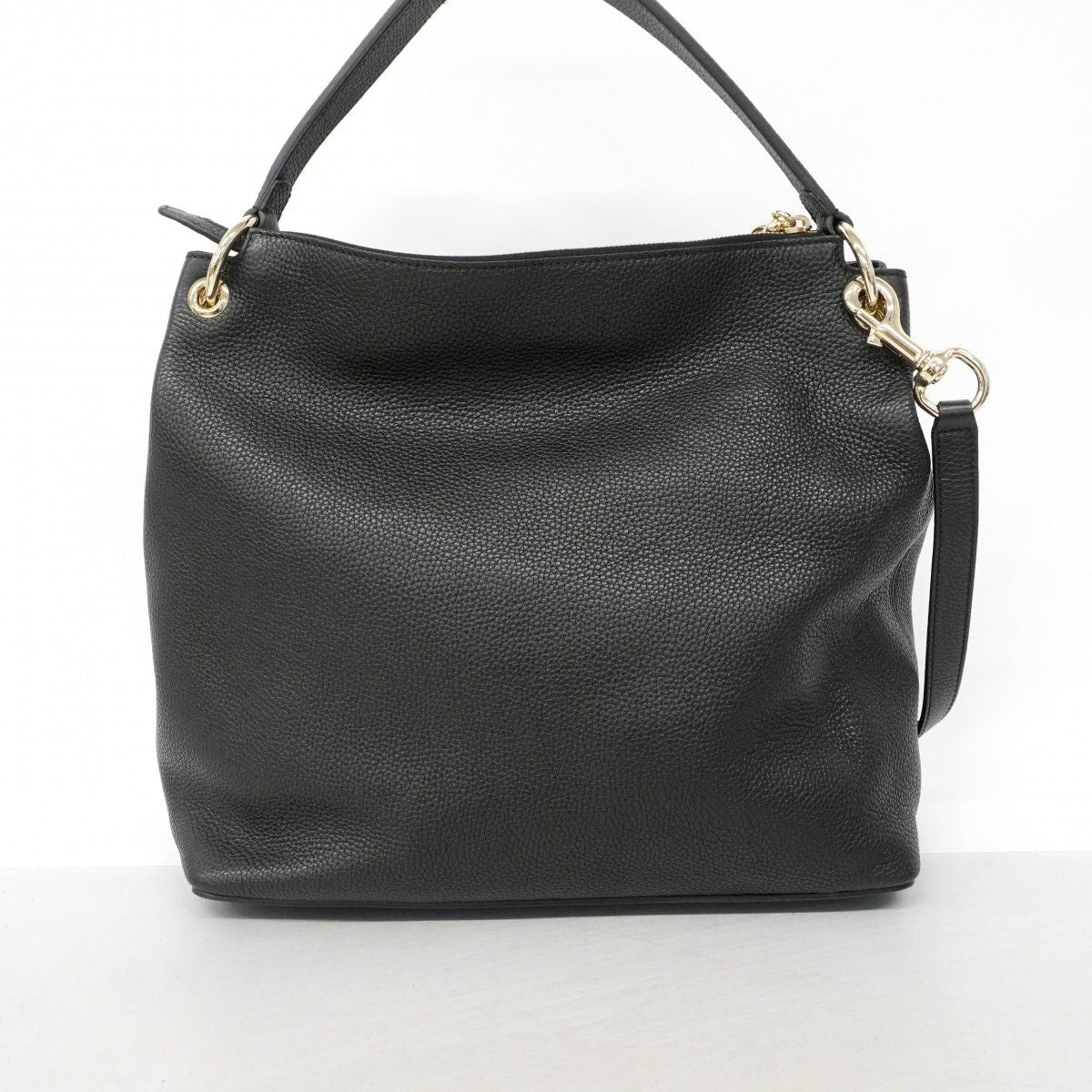 Gucci Shoulder Bag Soho Leather Black Champagne Gold — view 8