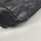 Chanel Tote Quilted Caviar Leather Black Gold — view 6