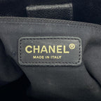 Chanel Tote Quilted Caviar Leather Black Gold — view 5