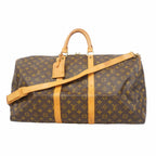 Louis Vuitton Boston Bag Monogram Keepall Bandouliere 55 Brown