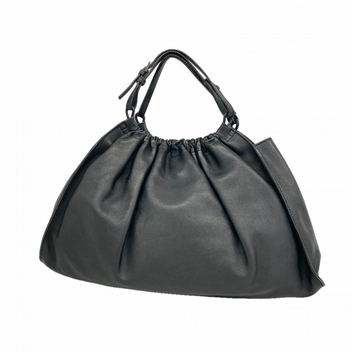 Gucci Handbag 001 Leather Black Silver