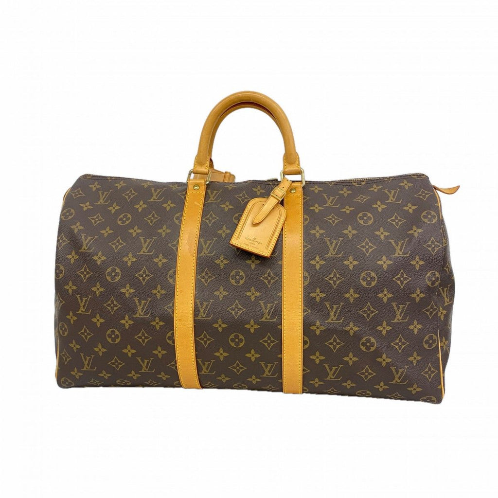 Louis Vuitton Boston Bag Monogram Keepall 50 Brown