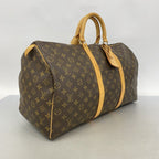 Louis Vuitton Boston Bag Monogram Keepall 50 Brown — view 2