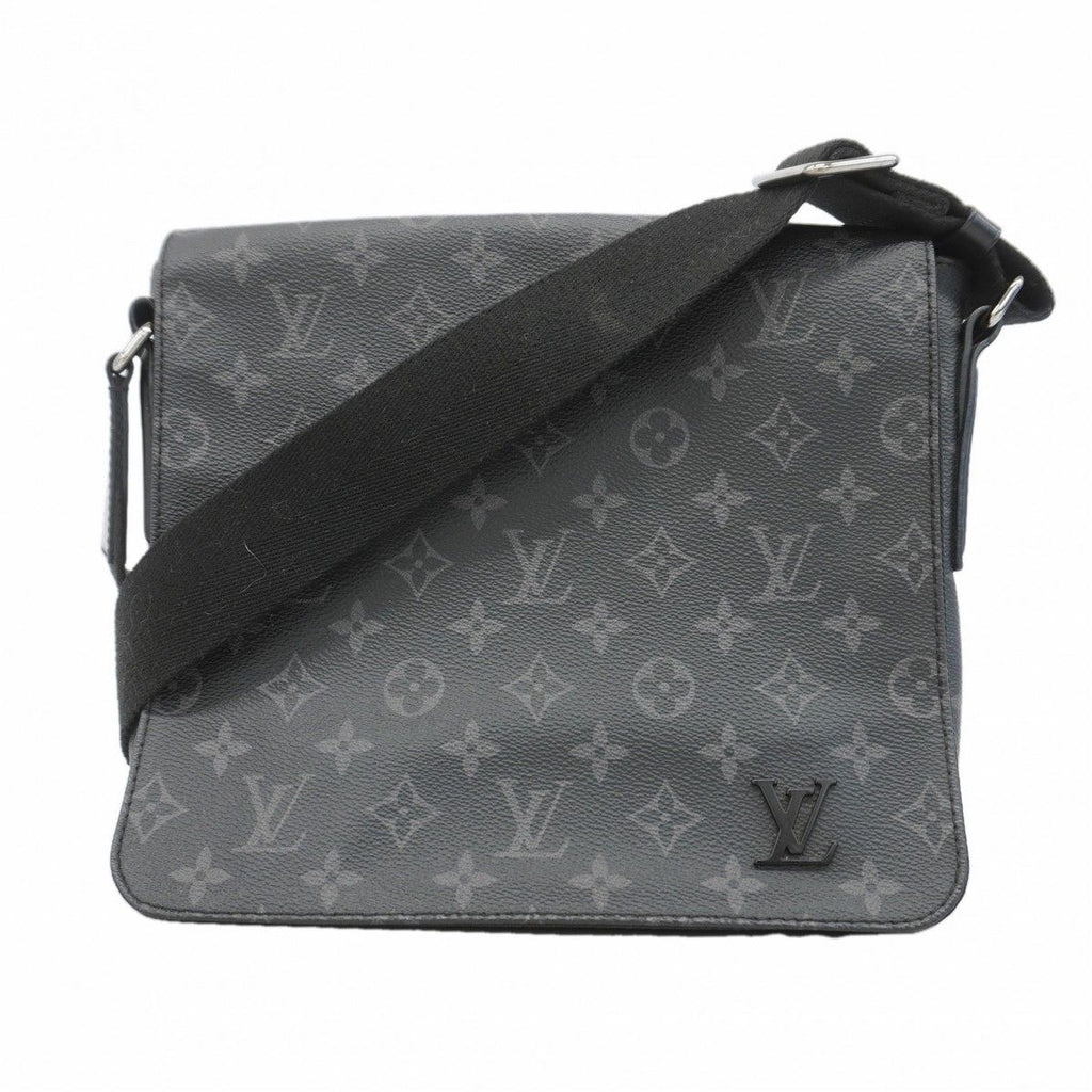 Louis Vuitton Shoulder Bag Monogram Eclipse District PM Black