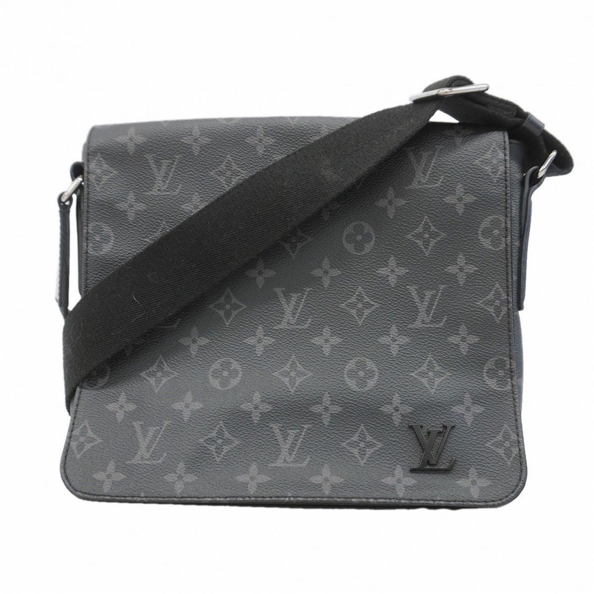 Louis Vuitton Shoulder Bag Monogram Eclipse District PM Black