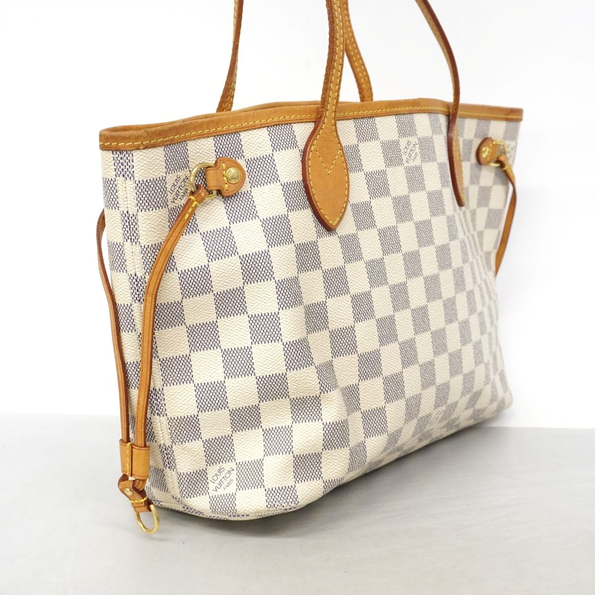 Louis Vuitton Tote Damier Azur Neverfull PM White — view 2