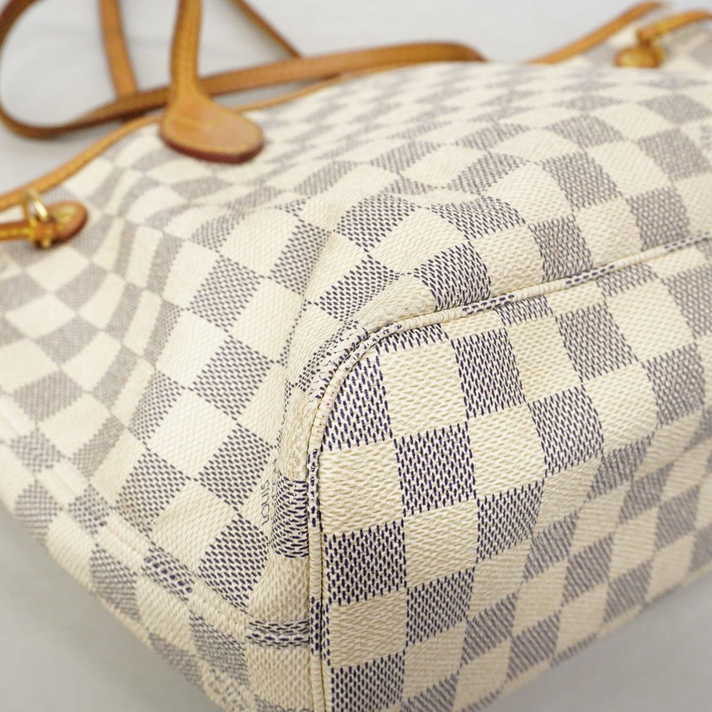 Louis Vuitton Tote Damier Azur Neverfull PM White — view 7