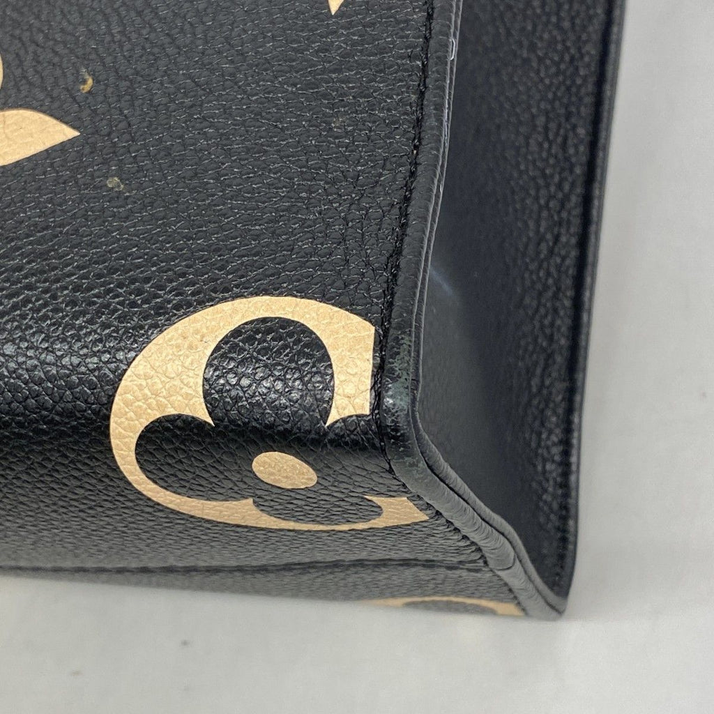 Louis Vuitton Handbag Monogram Empreinte On The Go PM Black Beige 2-Way — view 6