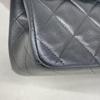 Chanel Shoulder Bag Quilted Lambskin Black Gold — view 6