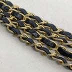 Chanel Shoulder Bag Quilted Lambskin Black Gold — view 8