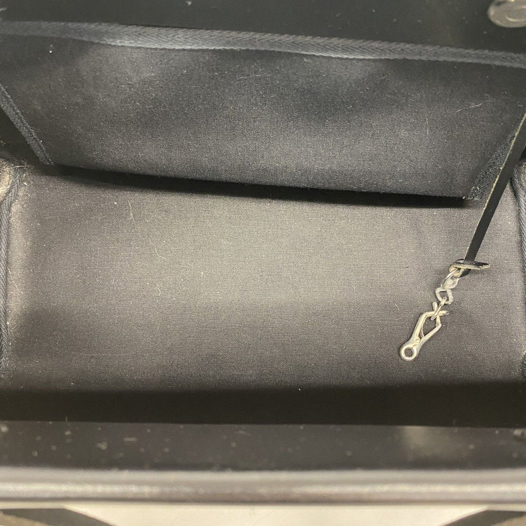 Hermes Tote Herbag Cabas MM Toile Officier Black Silver — view 4