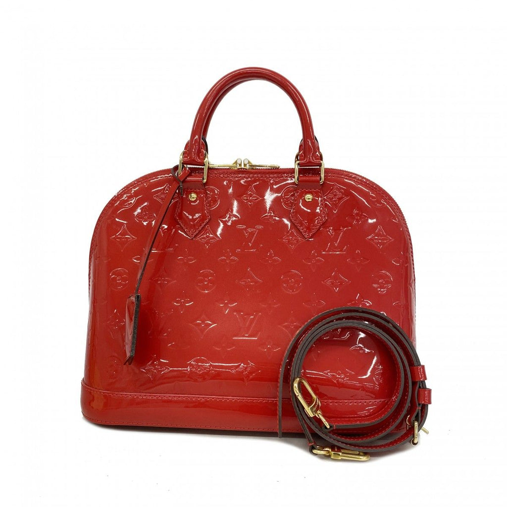 Louis Vuitton Handbag Vernis Alma PM Cerise 2-Way