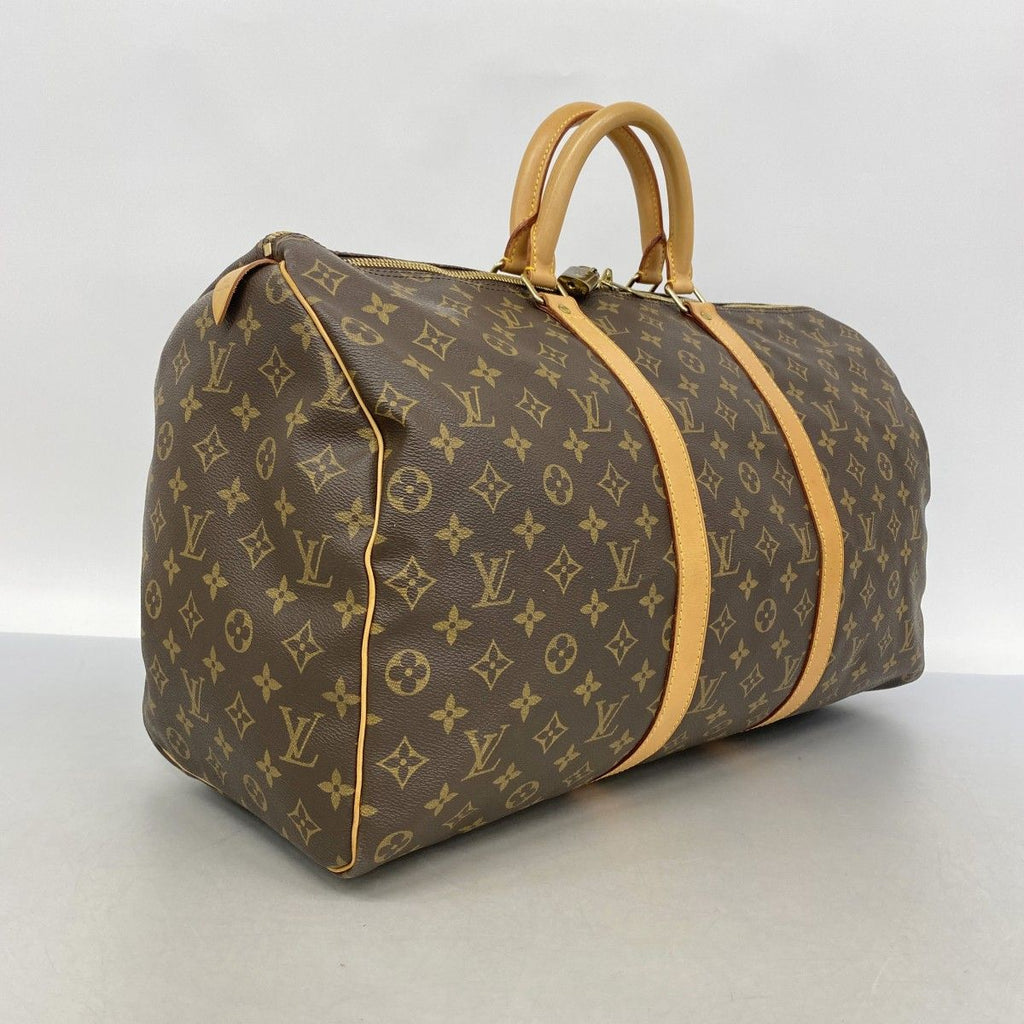Louis Vuitton Boston Bag Monogram Keepall 50 Brown — view 2