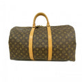 Louis Vuitton Boston Bag Monogram Keepall 50 Brown