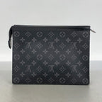 Louis Vuitton Clutch Monogram Eclipse Pochette Voyage MM Black — view 8