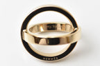 Hermes Scarf Ring Cosmos Bijouterie Fantaisie Gold Metal